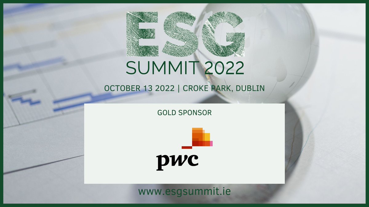 InfraSummitIE's tweet photo. We are delighted to have @PwCIreland here with us today as Gold Sponsor.
PwC is a network of firms in 156 countries with over 295,000 people who are committed to delivering quality in assurance, advisory and tax services.
#ESGSummit22 https://t.co/znUgHqzo3Z