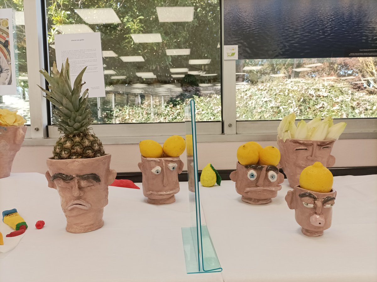 CentrePlaisir's tweet photo. Dans le cadre de la #semaine du #goût🤭l’atelier « terre » du service animation des structures handicap expose des #poteries, réalisées par les résidents sur les saveurs : Sucré–Salé–Acide–Amer–Umami. Des aliments sont mis à la disposition des agents.
De quoi ravier leur palais ! https://t.co/9cuQYzxhiP