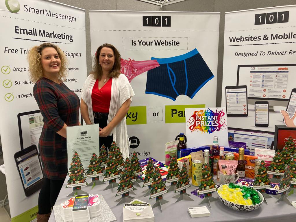All set up at the <a href="/norfolkchamber/">Norfolk Chambers of Commerce</a> #NorfolkB2B22 come and grab yourselves a Smart Messenger #ChristmasTree and maybe an instant prize

#emailmarketing #norfolkbusiness #websitedesign #WebsiteDevelopment #supportlocalbusiness