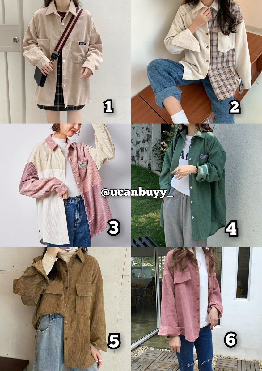 ucanbuyy_'s tweet photo. ✿ฺ Rekomendasi Kemeja Korduroi Oversize ✿ฺ

⭐4.7-4.9

1 https://t.co/5F1c4MfdjQ
2 https://t.co/cGFOhUWj2M
3 https://t.co/fVfawKYS51
4 https://t.co/r4YOXZcHLh
5 https://t.co/iBUTYoklmi
6 https://t.co/hNXmezyOuU

kemeja buat kuliah, jalan, kerja, dll.
#rekomendasishopee ootd https://t.co/TAXpPWw0ji