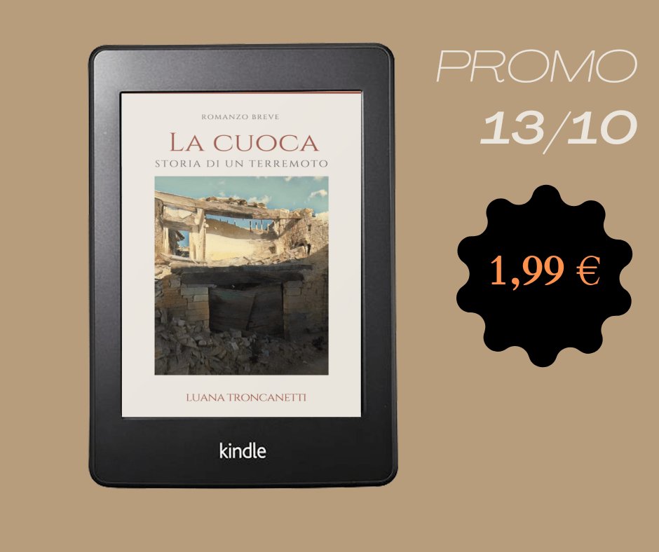 In promo soltanto per oggi, potete scaricarlo qui: amzn.eu/d/97MEug7
Grazie e (spero) buona lettura. 😊
#lacuoca #terremoto #Marche #romanzobreve #scrittriciitaliane