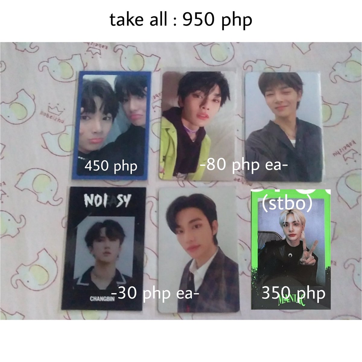 raesinscart's tweet photo. 🛒 | #raesinssells !

HYUNIN UNIT SET
— all in mint condi
— payo (prio)/5 days rsrv
— can do tingi but prio take all
— prices are negotiable
— dm/reply to claim

# wts lfb oh stray kids skz maniac noeasy cevel pob pc bangchan lee know changbin hyunjin felix han seungmin jeongin https://t.co/1HfOZGjv6d