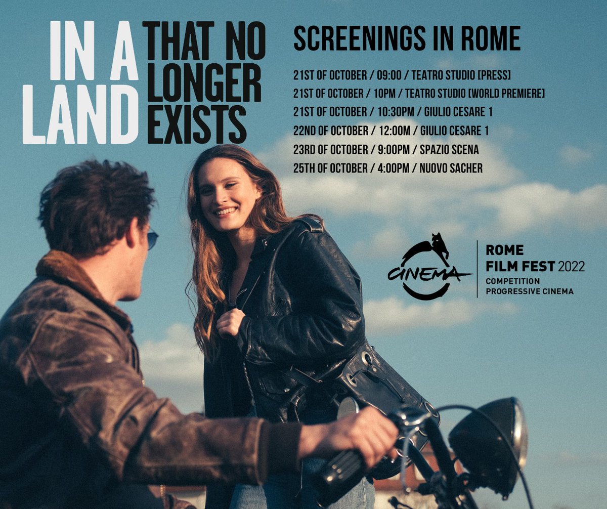 Rome Film Fest 2022 kicks off today and In a Land That No Longer Exists will celebrate its World Premiere there! #festadelcinemadiroma @aelrungoette #marleneburow #sabintambrea #zieglerfilm #LoveCinema #betacinema