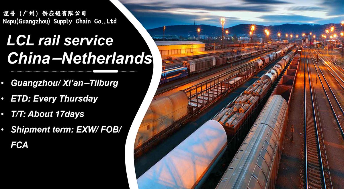 #netherlands #railfreight #internationalcargo #lclcargo
Providing Railway Transport LCL （Door-door services）from China to Netherlands. 
email: lilac@nepu-gz.com