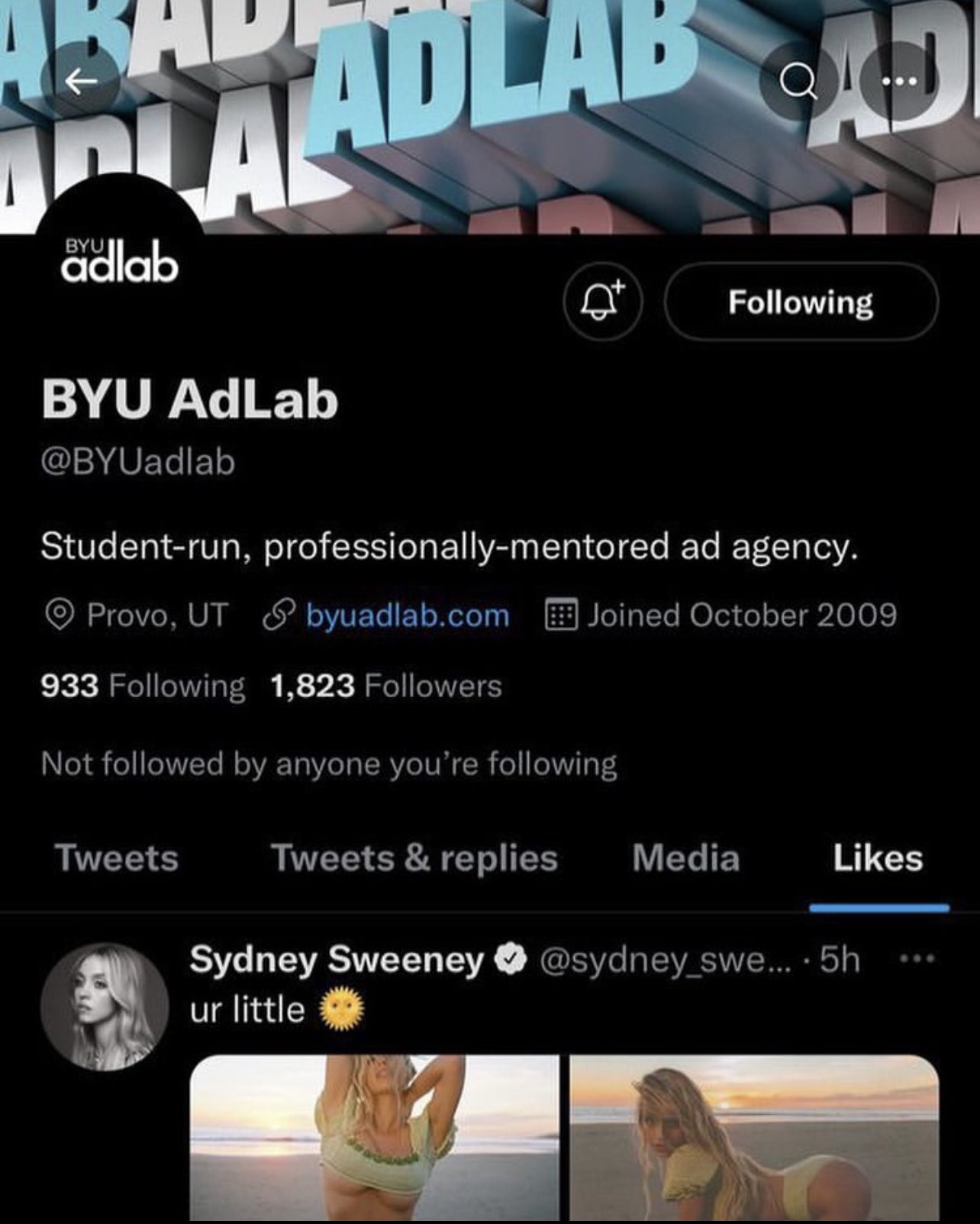Ghee Buttersnaps on Twitter "BYU AdLab down bad 😂 https//t.co