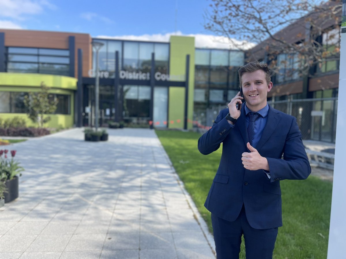 Hasn’t got off the phone and hasn’t stopping smiling since the news broke. He’s already multi-tasking like a pro! <a href="/1NewsNZ/">1News</a>