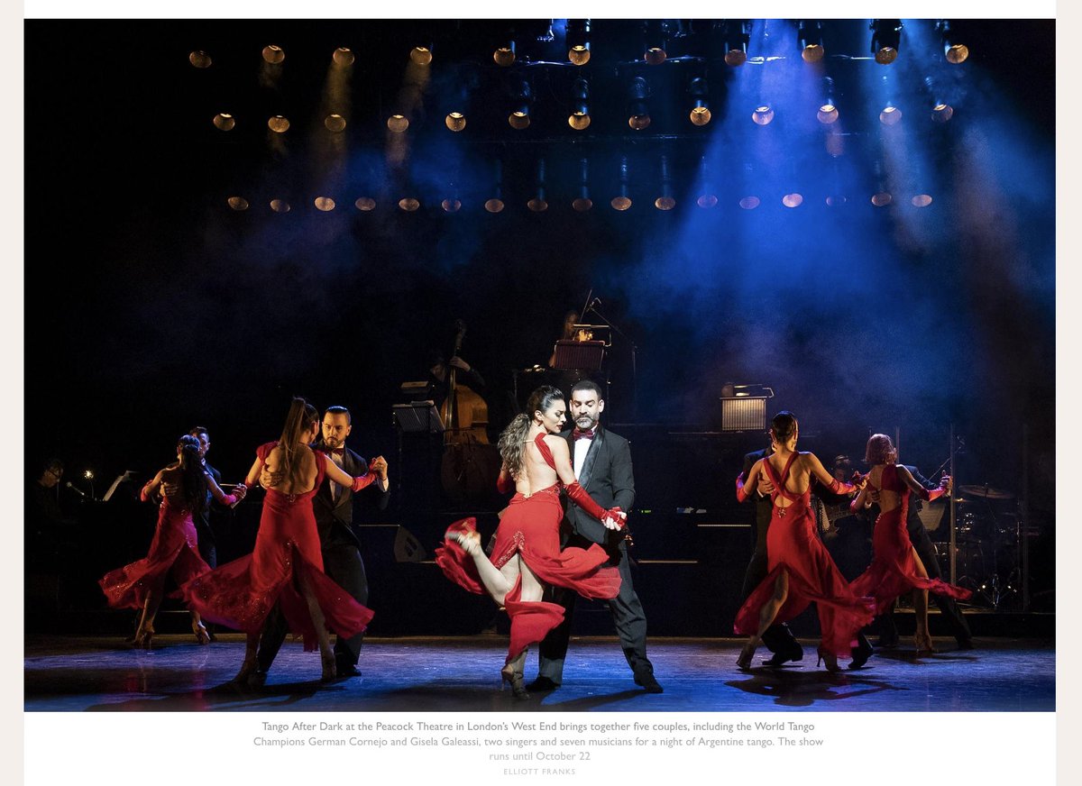 elliottfranks's tweet photo. P4 @thetimes today - German Cornejo &amp; Gisela Galeassi in #TangoAfterDark at Peacock Theatre  - Tango After Dark is the ultimate theatrical tango experience straight from #Argentina. Runs until 22nd October. @germancornejoDC @Sadlers_Wells @AmandaMalpass https://t.co/NwSs8CcyXz
