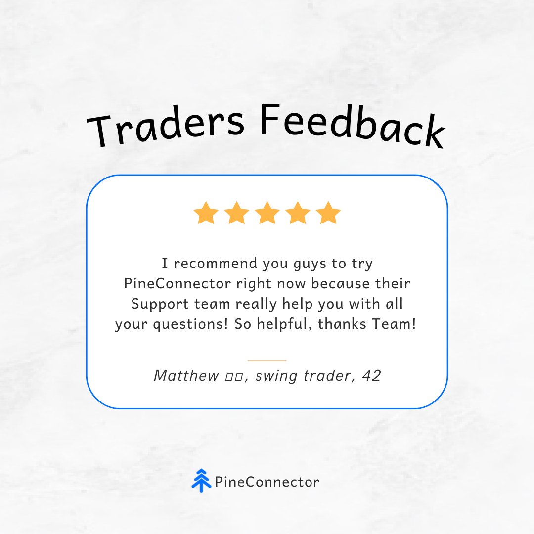 PineConnectorFX's tweet photo. Let's see what traders say about PineConnector! #TradeWithPineConnector

Instagram: Pineconnector
Reddit: PineConnector

#pineconnector #tradingview  #traders #trading #forex #forextrader #forexexpert #fxtraders  #automatedtrading  #metatrader #metatrader4 #mt4 #metatrader5 #mt5 https://t.co/bG00P7dKt8