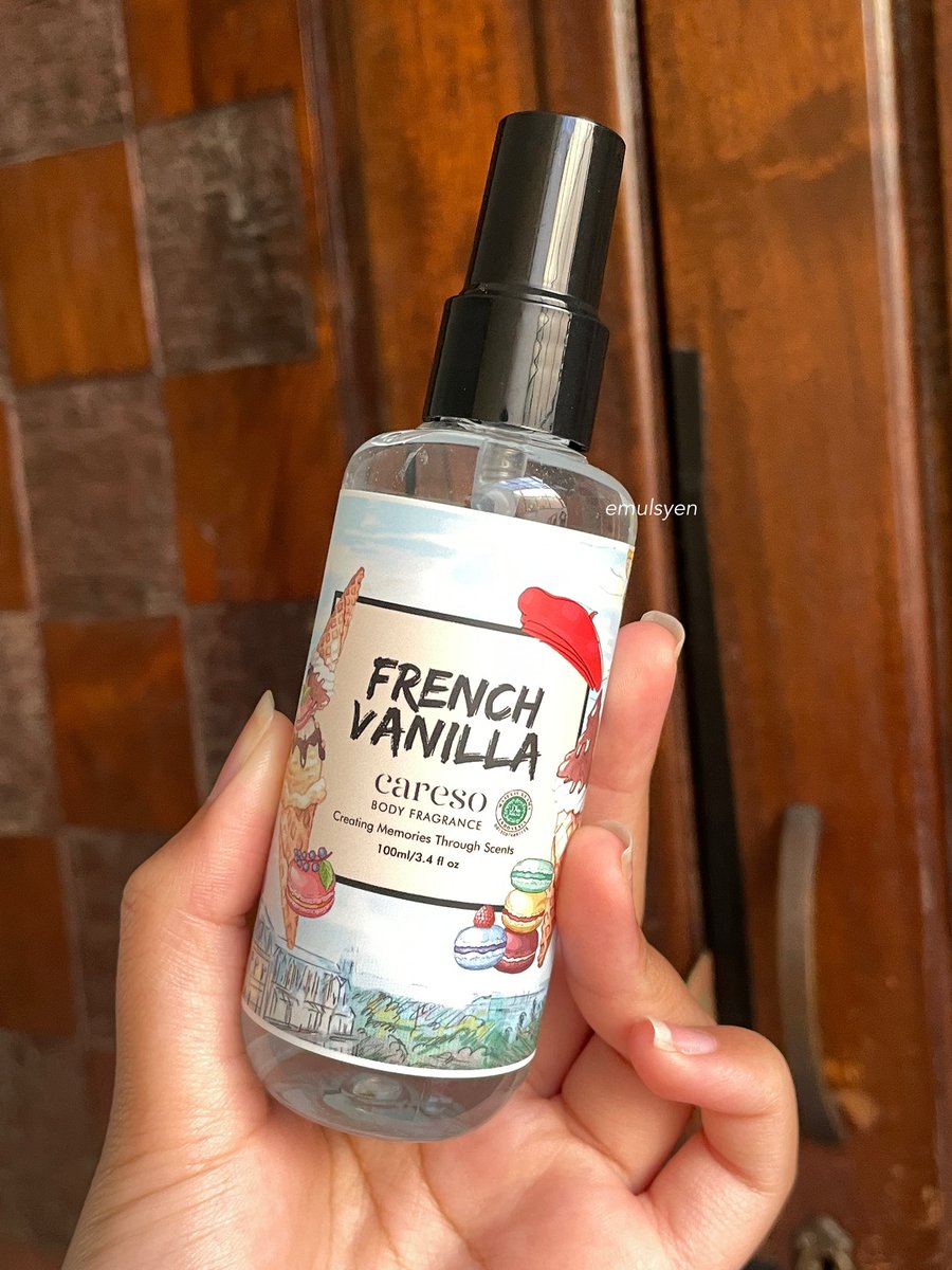 lanjut ke careso french vanilla! ni tipe parfum vanilla yang masih ada hint freshnya😆👍 aku suka pake ini kalo abis mandi soreee.

kalo kalian pgen pake parfum vanilla tapi takut cloying harus coba yang ini sih‼️😋