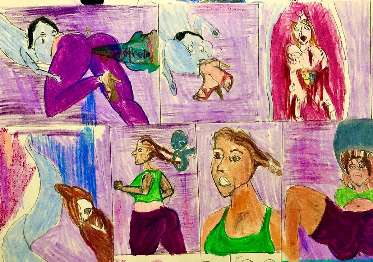 JewishCannibal's tweet photo. Almost finished this vore comic starting @OnyxKimx @RiotStarterFL @Indicafetish as the ghost hunters #vore #voretober https://t.co/AB9C8fOR4q
