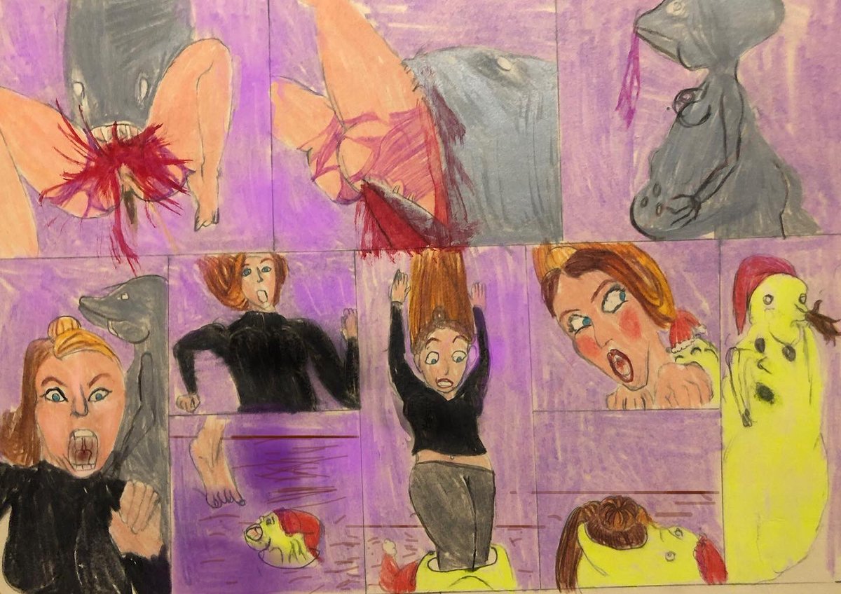 JewishCannibal's tweet photo. Almost finished this vore comic starting @OnyxKimx @RiotStarterFL @Indicafetish as the ghost hunters #vore #voretober https://t.co/AB9C8fOR4q