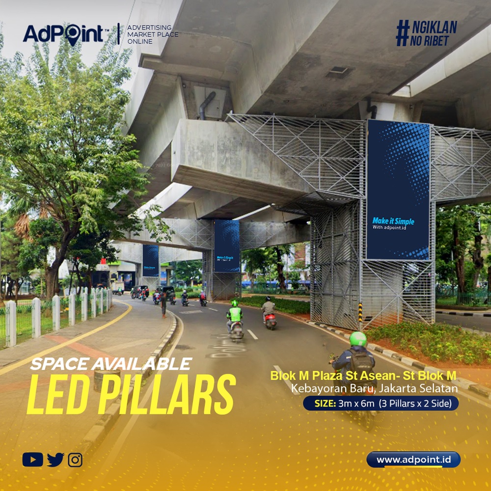 AdpointId's tweet photo. Spot premium di wilayah Blok M, Jakarta Selatan✨️

LED Videotron dengan penempatan di tiang MRT berdimensi 3m x 6m (2 sisi).

Booking spot? https://t.co/jzILRhdsgy
Hubungi kami: 0215385359 / 0813-8429-7259 (WA).

#LEDVideotron #DigitalBillboard #DOOH #MediaOutdoor #MRTJakarta https://t.co/oxJ7sQuDIu