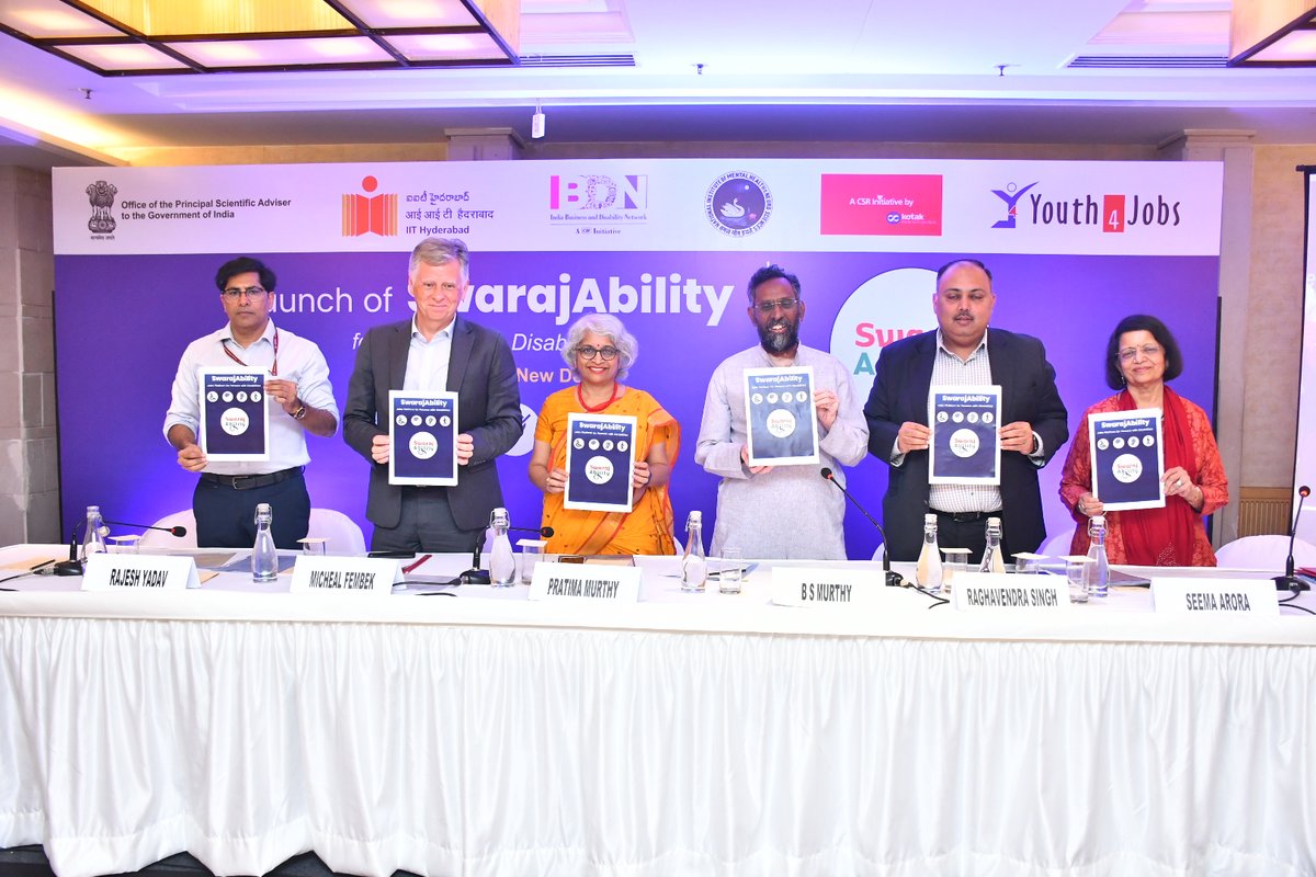 IndiaBusinessDN's tweet photo. SwarajAbility, an #AI-triggered accessible #jobportal exclusively for Persons with #Disabilities (#PwDs), was launched in #NewDelhi yesterday. On the occasion,CII-IBDN signed a Memorandum of Understanding (#MoU) with @Youth4Jobs to launch the portal.
#hiring #jobs #SwarajAbility https://t.co/ZrcWCeJkE9