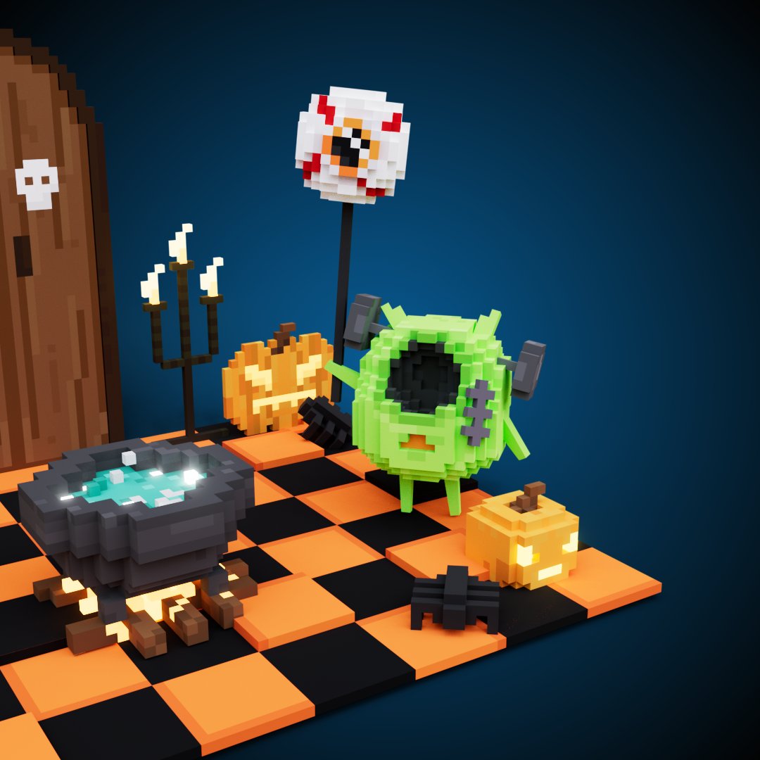 ProjectSeed_Eth's tweet photo. Wear Wrong dress code to the party?
Happy Halloween🎃
Btw where's your eye ball?
@sandstormmeetup
@CyberKongz
@borgetsebastien
#BuildersContest16
#ProjectseedStudio #NFT #NFTartist #TheSandbox 
#Sandbox #SandboxGame #SandboxMarket #3D #Voxel #VoxelArt #VoxEditWeekly #sandfam https://t.co/S3mGjbMrp5