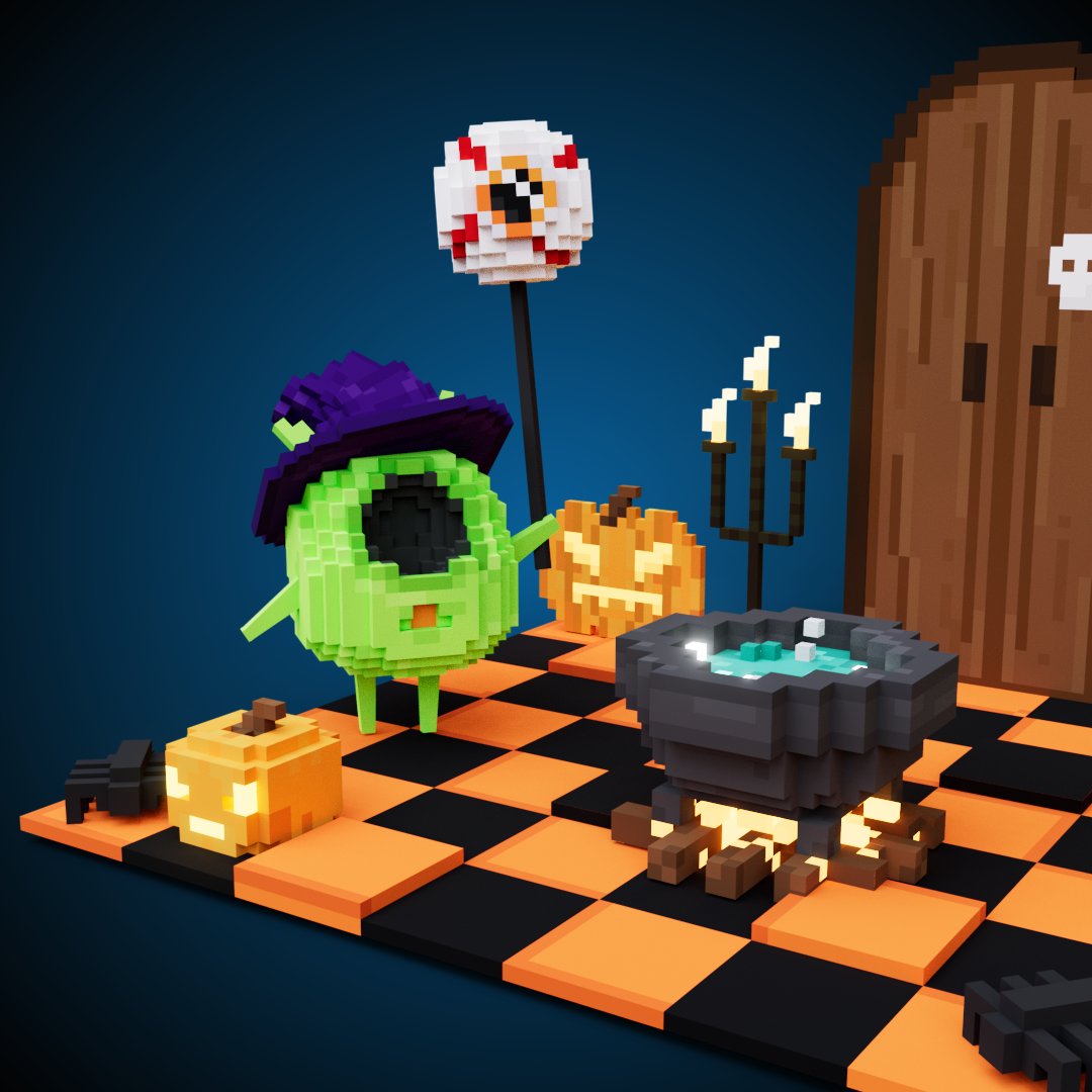 ProjectSeed_Eth's tweet photo. Wear Wrong dress code to the party?
Happy Halloween🎃
Btw where's your eye ball?
@sandstormmeetup
@CyberKongz
@borgetsebastien
#BuildersContest16
#ProjectseedStudio #NFT #NFTartist #TheSandbox 
#Sandbox #SandboxGame #SandboxMarket #3D #Voxel #VoxelArt #VoxEditWeekly #sandfam https://t.co/S3mGjbMrp5