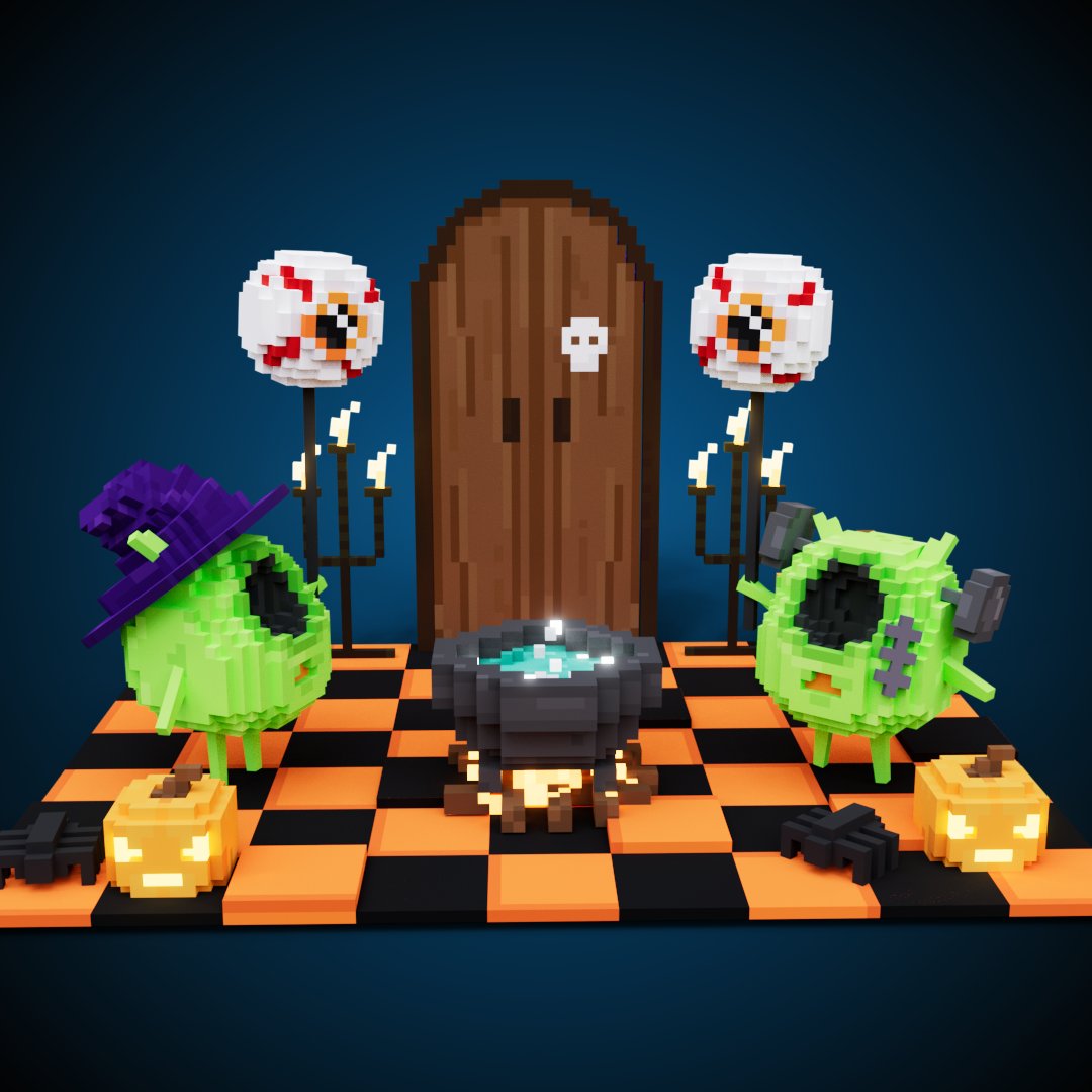 ProjectSeed_Eth's tweet photo. Wear Wrong dress code to the party?
Happy Halloween🎃
Btw where's your eye ball?
@sandstormmeetup
@CyberKongz
@borgetsebastien
#BuildersContest16
#ProjectseedStudio #NFT #NFTartist #TheSandbox 
#Sandbox #SandboxGame #SandboxMarket #3D #Voxel #VoxelArt #VoxEditWeekly #sandfam https://t.co/S3mGjbMrp5