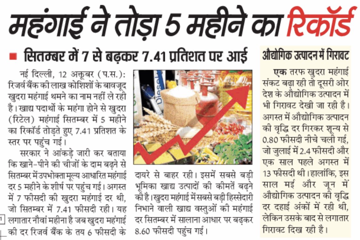 abhishekrana999's tweet photo. भाजपा सरकार के कुप्रशासन और नीतियों का नतीजा:
महंगाई-बेरोजगारी में लगी 'रिकॉर्ड' तोड़ने की रेस https://t.co/6t8GMreteK