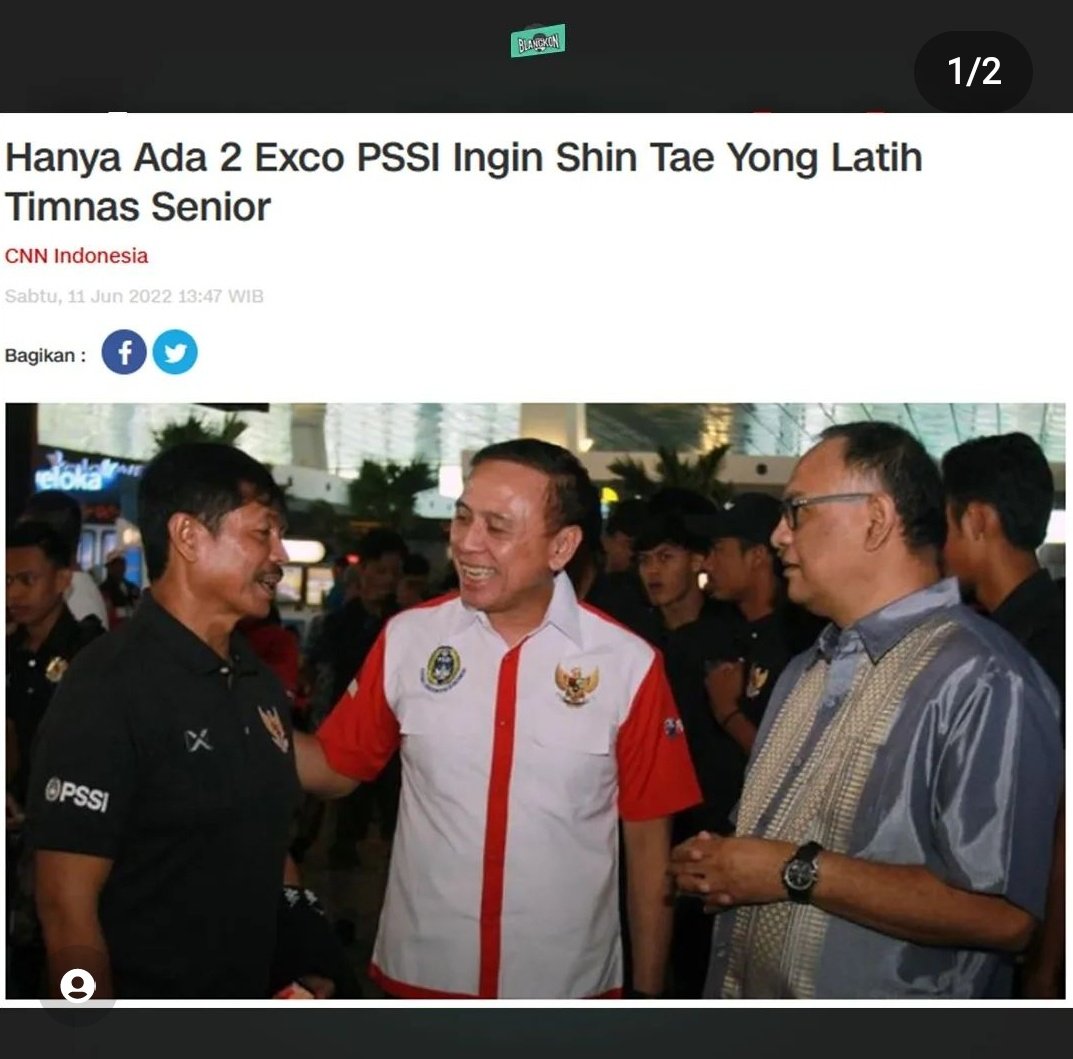 TerrificJRP9's tweet photo. @idextratime Wajar jika STY memilih out jika Iwan Bule juga out dari PSSI...

Dia sdh ditinggal Ratu Tisha pada saat kedatangannya. Siapa yg percaya lgi ama STY kalau IBUL jg out? Apalagi pas rapat Exco cuma 2 dari 12 yg dukung programnya STY.

Awas nyesel krn cuma emosi sesaat #STYSTAY https://t.co/IpOY1ZcDh5