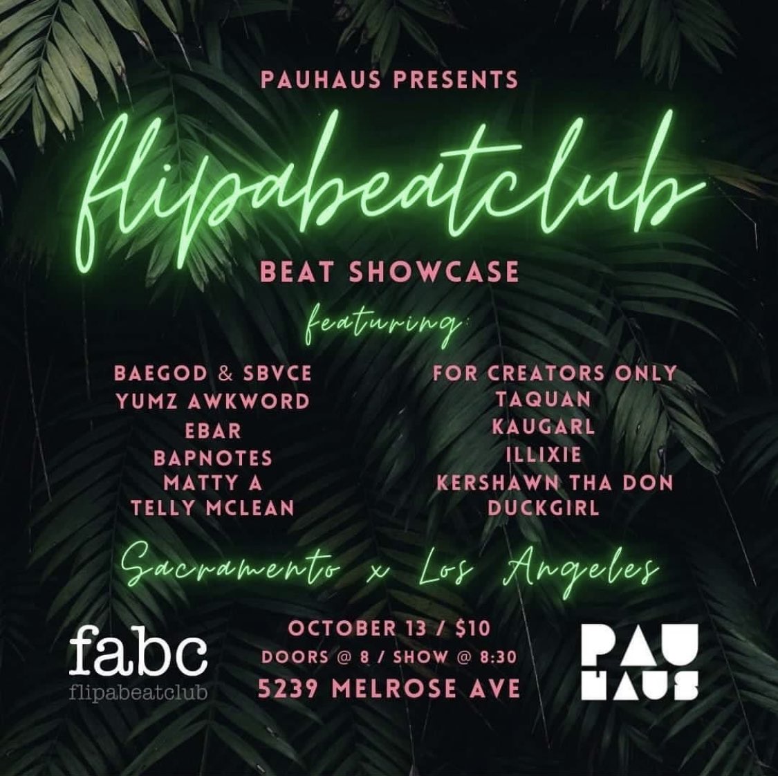 reginaldgrey1's tweet photo. sliding to LA this weekend with the @flipabeatclub fam, playin some shows and makin hecka beats 😌 https://t.co/MfPpFQX57w
