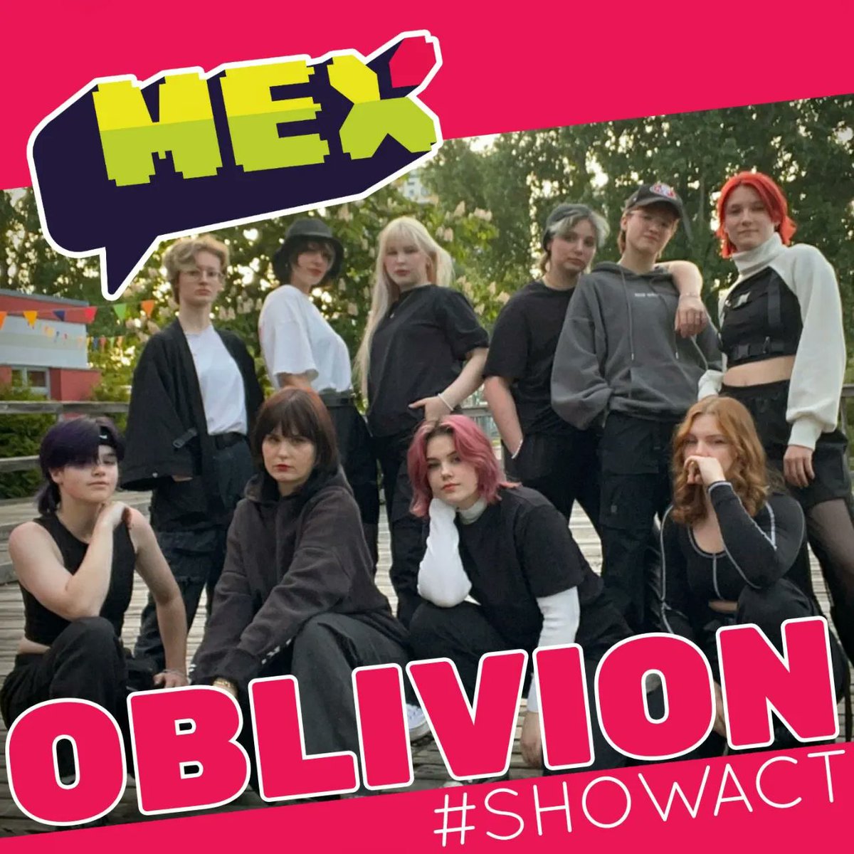 MEXBerlin's tweet photo. Oblivion ist zurück, und das gleich doppelt:
Denn die DanceCrew aus Potsdam wird gleich zwei mal die Action Stage rocken! Samstag und Sonntag, also macht euch bereit.
-----
#oblivion #mex2022 #kpopdc #showact https://t.co/cMS9hTwPwV