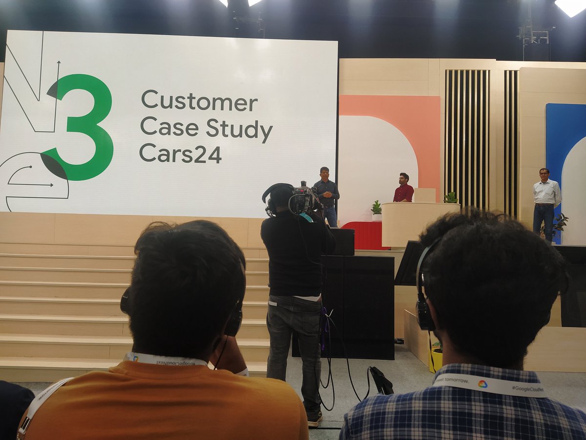 TechpreneurNit's tweet photo. He's explaining serverless event-driven web app like 2mins Maggie! 😂
Great session Vijay Khanna!
And also great case study showcase by Marut Singh, Ankit Bhalla from @cars24india
@googlecloud @GoogleCloud_IN
#GoogleCloud #GoogleCloudIndia #GoogleCloudNext #InnovatorsHive https://t.co/x8liZim2T3