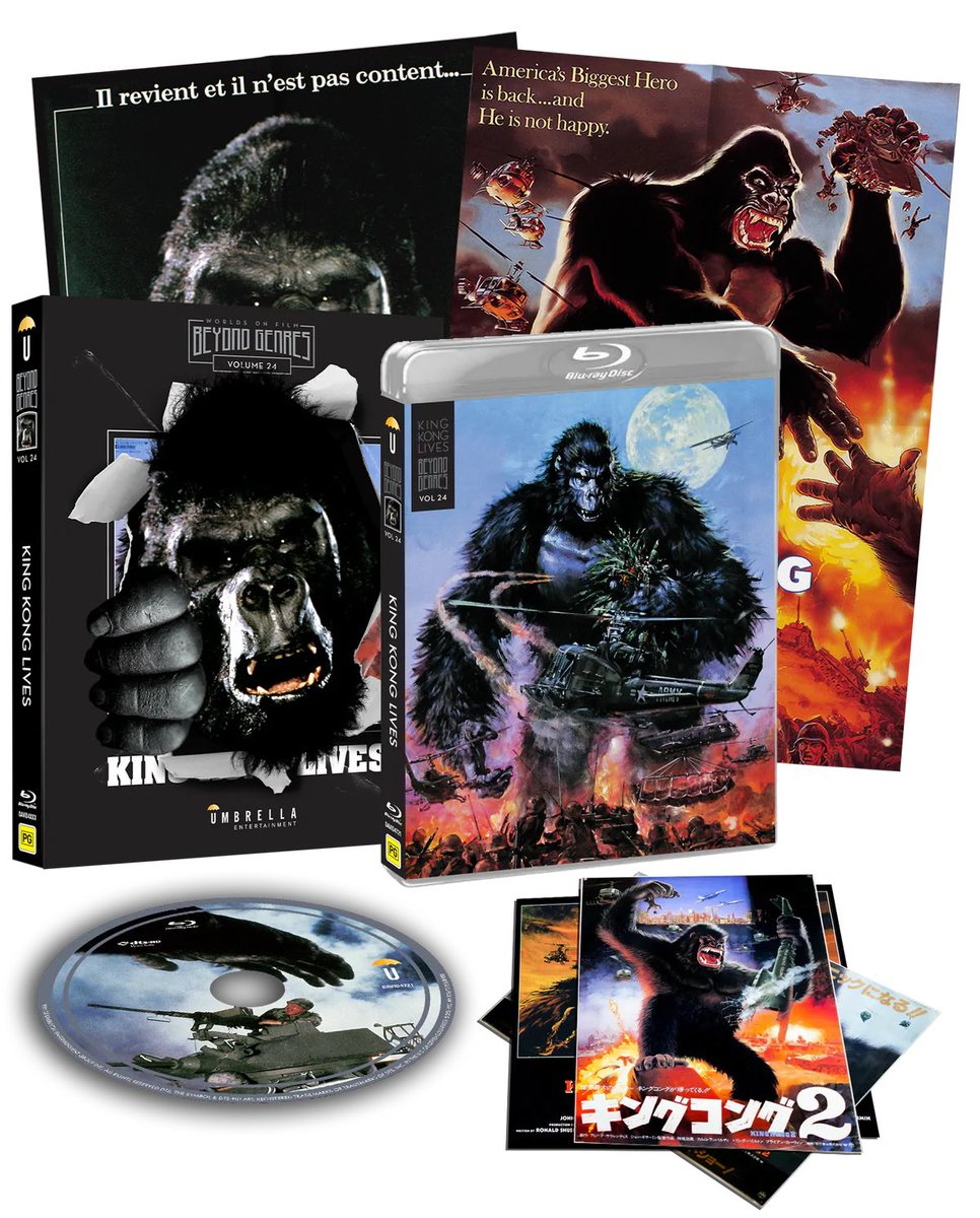 disc_connected's tweet photo. ***ANNOUNCEMENT***

Coming on January 18th from @umbrellaentertainment as part of the #BeyondGenres line: #KingKongLives (1986)!

The mythology of Kong continues in the world-first blu-ray release of KING KONG LIVES, the sequel to Dino DeLaurentis’ highly successful 1976 https://t.co/XmIIFRXgMw