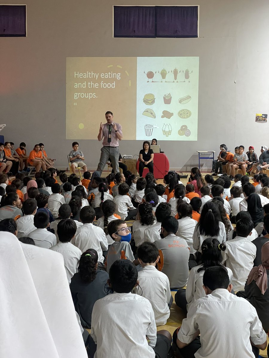 StephanieMclead's tweet photo. Happy Thursday to all you amazing teachers &amp; leaders in the Middle East. Today in our weekly assembly @psisqatar, we acknowledged the work of our amazing students across primary. Also, year 6 taught us a few things about healthy food and the different food groups. #primary https://t.co/BGRSiLBNtu