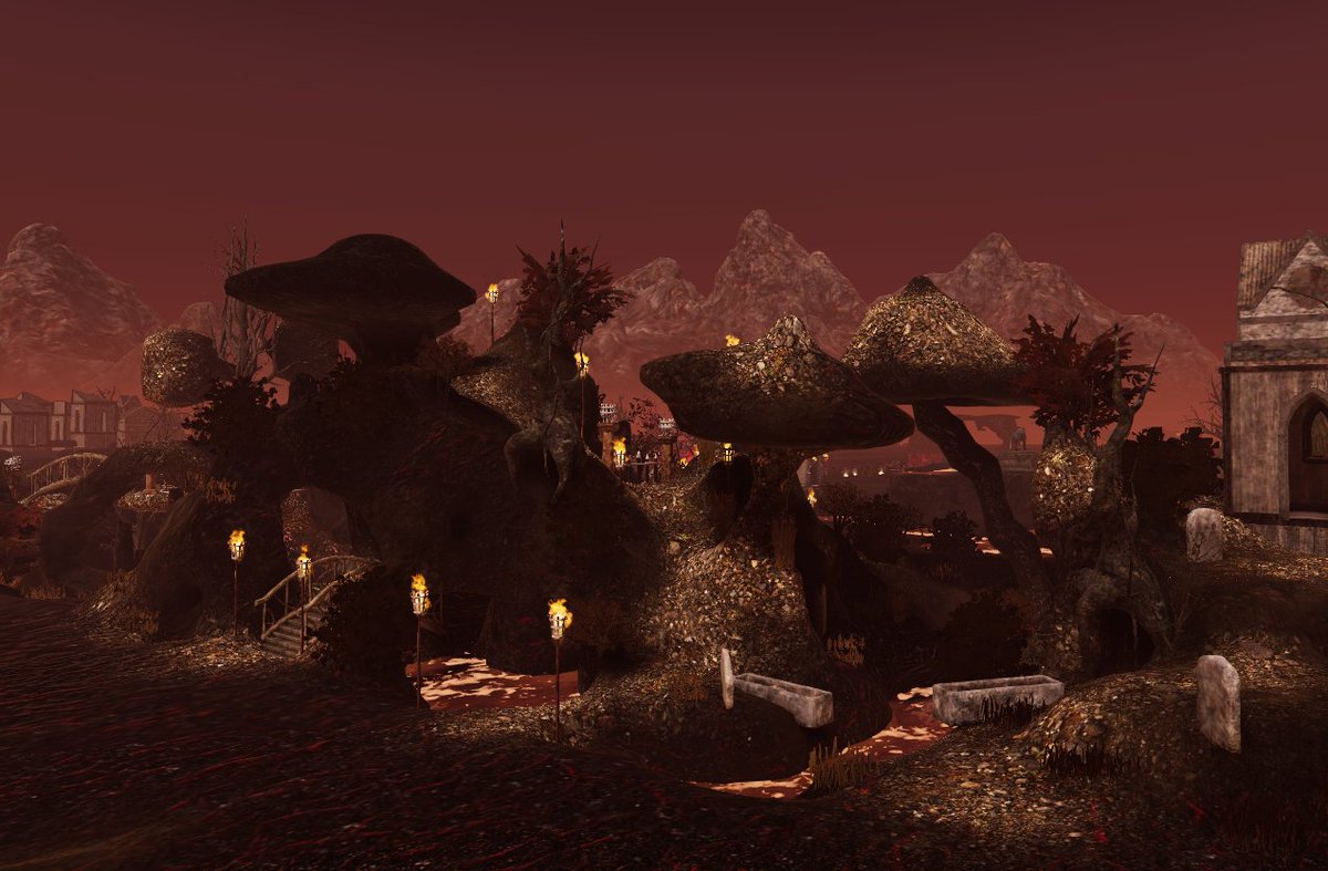 WVulcanite's tweet photo. The WiLD Mushroom-Hill 

Located to the West, at the bottom of the #Volcano Landmark in #Hades @VulcanVerse

Visit, if you need a quick hiding spot from the monsters, roaming the realms of the Underworld!

Feel free to explore, but stay clear of the Prisoner in the Cell!

$PYR https://t.co/QCs2CauQVo