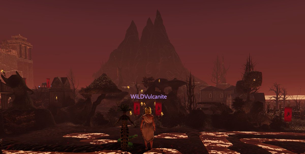 WVulcanite's tweet photo. The WiLD Mushroom-Hill 

Located to the West, at the bottom of the #Volcano Landmark in #Hades @VulcanVerse

Visit, if you need a quick hiding spot from the monsters, roaming the realms of the Underworld!

Feel free to explore, but stay clear of the Prisoner in the Cell!

$PYR https://t.co/QCs2CauQVo