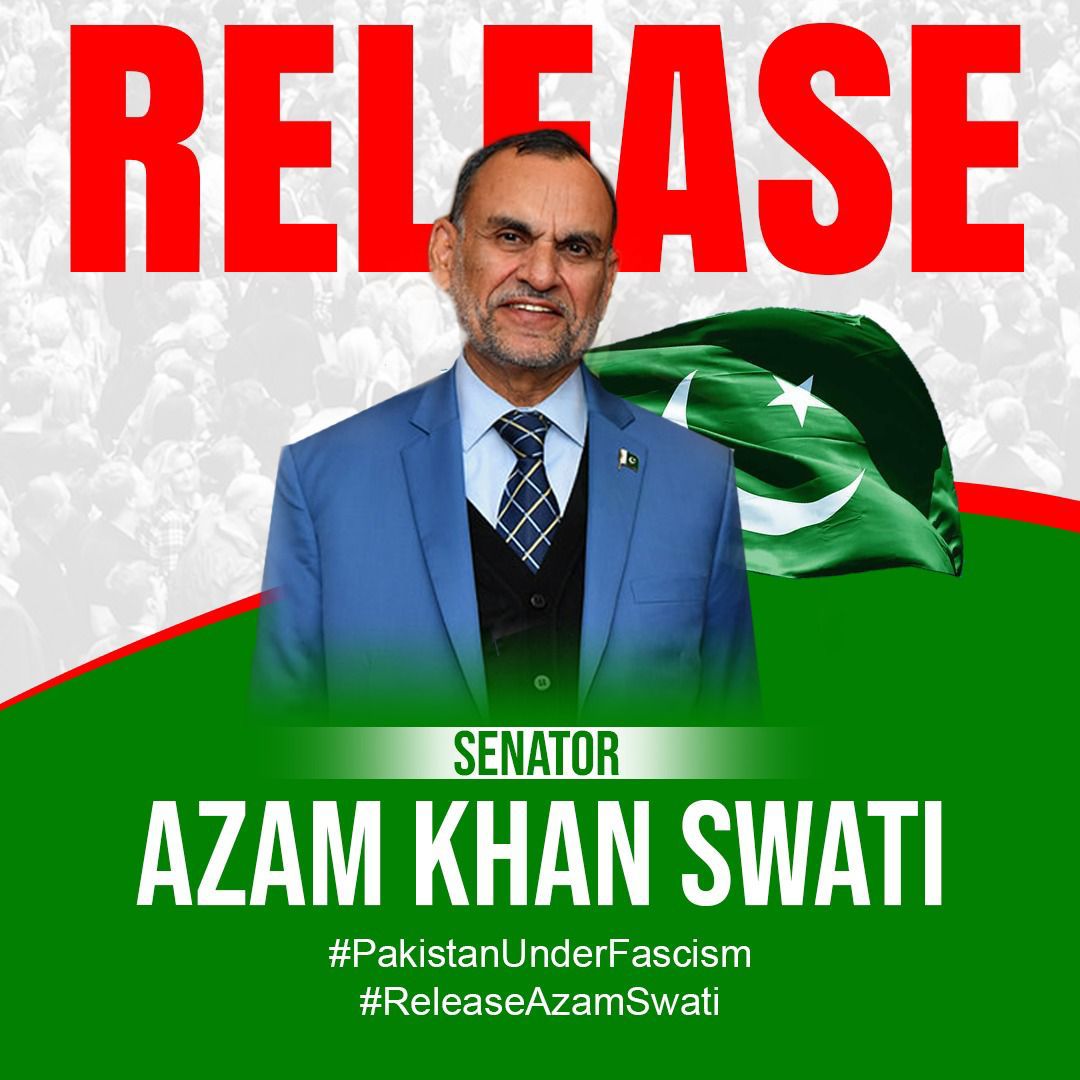ShireenMazari1's tweet photo. #ReleaseAzamSwati
 #PakistanUnderFascism https://t.co/E1NhTksBqs