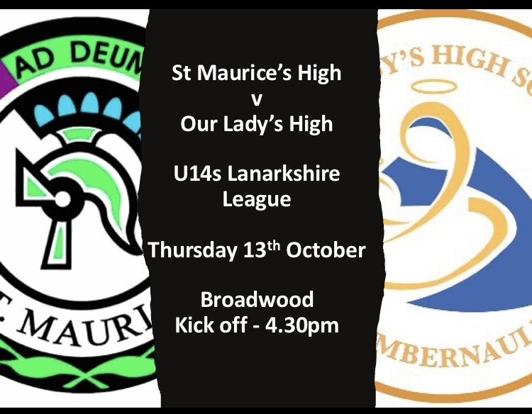 StMoFootball's tweet photo. Our Under 14s @St_Maurice_High are in action this afternoon. Please come along and support us! https://t.co/pHMjxoRWSK