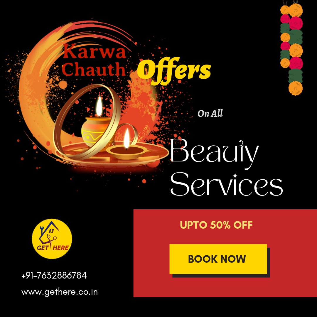 gethereservices's tweet photo. Wishing u Happy Karwa Chauth ❤️
Celebrate with us 
Get exciting offers ☺️
#karwachauth 
#karwachauthspecial 
#gethereservices https://t.co/R4RmyudRdT