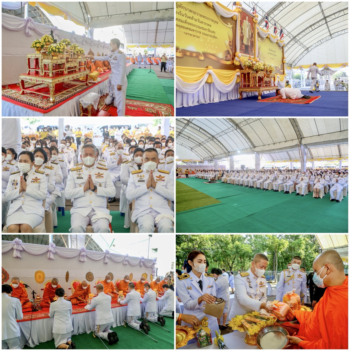 วันที่ 13 ต.ค.65 พล.ต.สิรภพ ศุภวานิช  รอง.จก.กช.(1) ร่วมพิธีทำบุญตักบาตรถวายพระราชกุศล เนื่องในวันคล้ายวันสวรรคตพระบาทสมเด็จพระบรมชนกาธิเบศร มหาภูมิพลอดุลยเดชมหาราช บรมนาถบพิตร 13 ตุลาคม 2565 ณ บริเวณอาคารโรงยิมเนเซี่ยมจังหวัดราชบุรี โดยมีผู้ว่าราชการจังหวัดราชบุรีเป็นประธาน