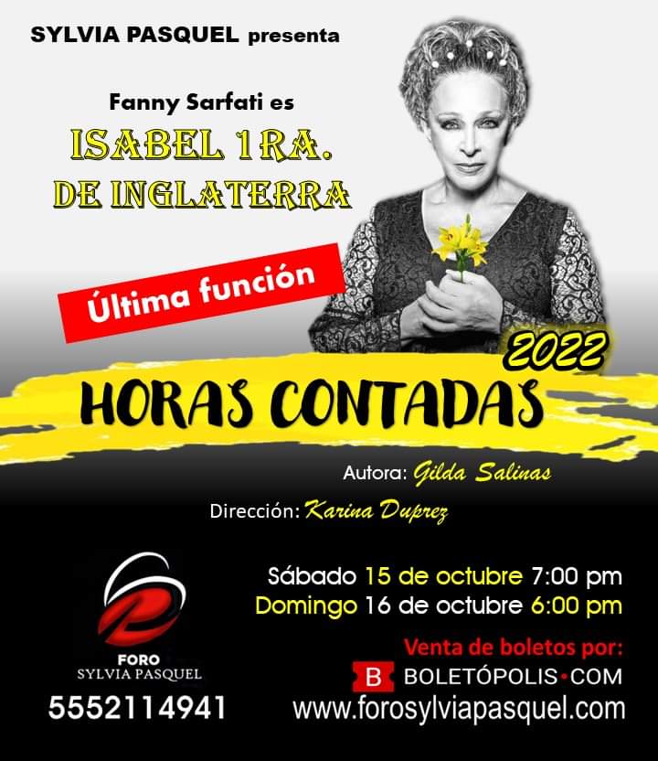 ForoPasquel's tweet photo. #últimafunción nos vamos #isabelprimeradeinglaterra #horascontadas #jueves2x1 #cartelera2022 #jueves2x1 #cartelera2022 https://t.co/AbKCX7Q7gf https://t.co/djnFqGbN3o
