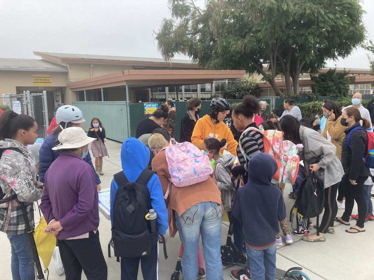 Our students at Dayton Elementary really went all in encouraging walking and rolling to school today. Thanks to the San Lorenzo X-County team for participating as well.