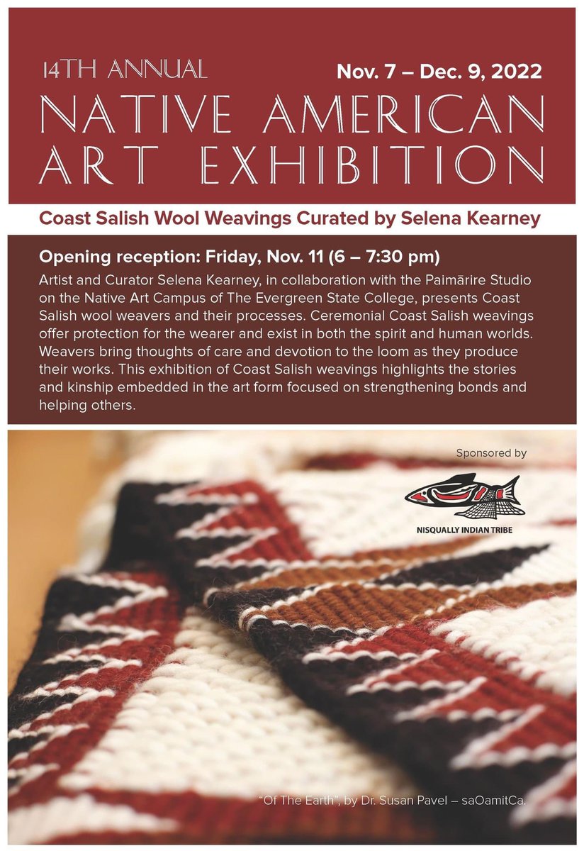 peggybe_oonujut's tweet photo. Life has been very busy, I almost forgot. I’m in my 1st Art Exhibit showing my Salish weavings AND my Mum’s (posthumously).
Mum and me are in a show together, for the 1st time!
https://t.co/gNO7Vzhqrm
#MyMumsAMatriarch
#IntergenerationalGrowth https://t.co/6OIc03aeU8