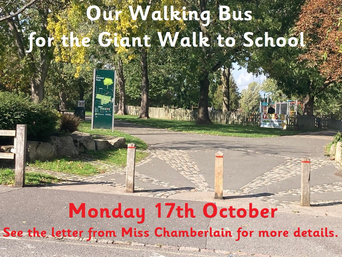 EB families: Join our #WalkingBus on Monday for our #GiantWalkToSchool, part of our Ten-Day #ActiveTravelChallenge! See today's email from Miss Chamberlain for more details.
#GetEalingActive22  #AirWeShare  #WalkToSchool  @EalingLearning @EalingSTARS @EalingCouncil @actforealing