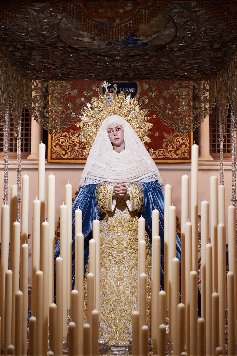 🟣 La Virgen de las Aguas está en su paso, preparada para su salida extraordinaria de este sábado.

<a href="/Hdad_Museo/">Hermandad del Museo</a> 
#LaPasionNoAcaba