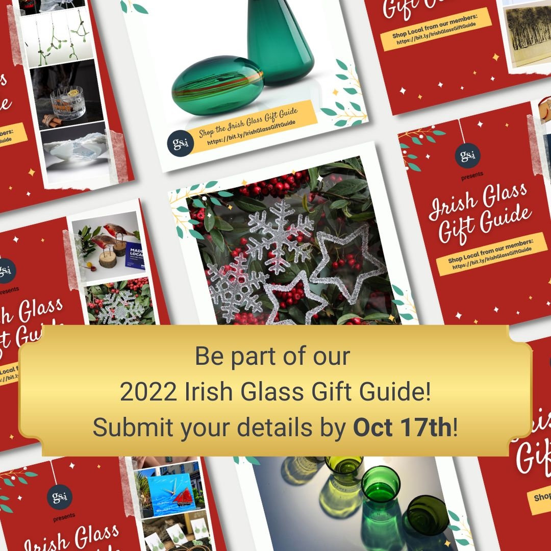 GlassSocietyIre's tweet photo. **CLOSING DATE OCTOBER 17TH**
2022 Irish glass Gift Guide. Submit your details/images by Oct 17th .
Google Form to submit your details: https://t.co/MwriuFBMiN
https://t.co/KP9AUgZozk #madeLocal
#gsoi #gsoimembers #gsoigiftguide2022 #shoplocal #supportirishcraft @dcci https://t.co/wkeHzc67wz