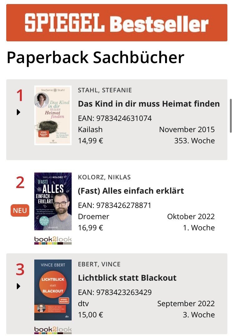 Ich weiß ehrlich gesagt auch nicht, was abgeht 🤯😅

<a href="/derspiegel/">DER SPIEGEL</a> Bestseller #2 🥲 DANKE 🙏🙏🙏