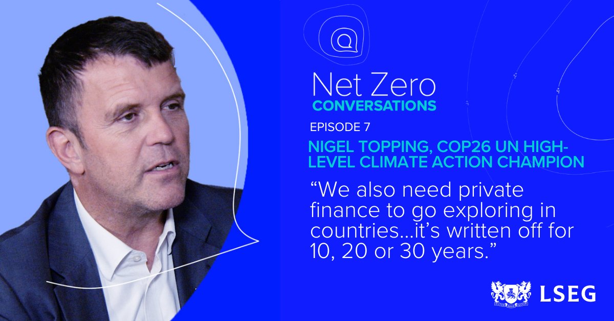 FTSERussell's tweet photo. .@topnigel COP26 @UN #ClimateChange High-Level Champion, tells Jane Goodland, Head of #Sustainability at @LSEGplc how we can attract private finance into parts of the world #investors might not have considered. Watch the video: https://t.co/l8XVC8FtIq #NetZeroConversations https://t.co/Z4cB42IqaL