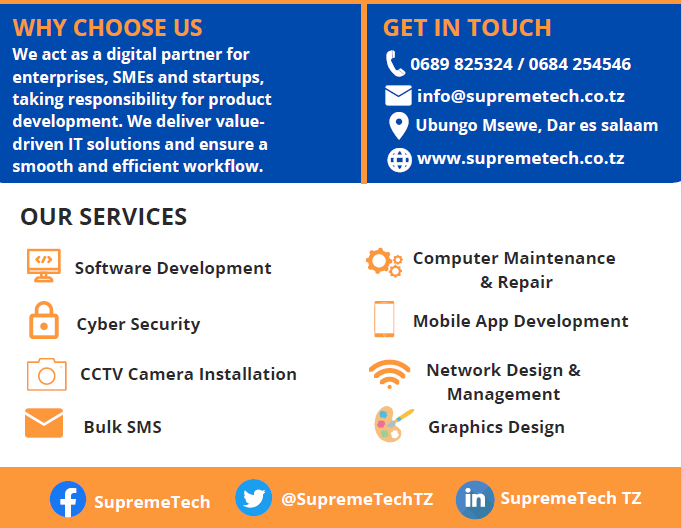 Oscarfrank_'s tweet photo. Client satisfaction is not just a word to us but a daily routine for our dear clients !!

For all your IT Services,check in with us @SupremeTechTz 

https://t.co/zEiUZqhKtI 

@Fredd7liverpool @RobertMziwanda @medinho_m @smithmushi @GiftRoberttz @AmanMtindi @Ericknyari3 https://t.co/3LqPKkWutg