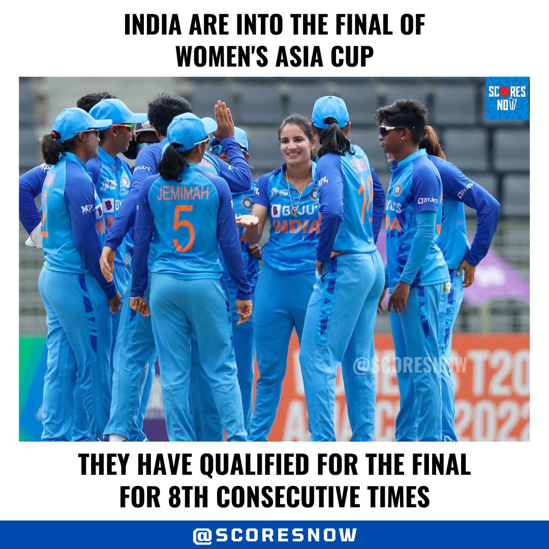scoresnow_in's tweet photo. India have qualified for The Final!
#INDvTHAI #INDvsTHAI #HarmanpreetKaur #Cricket https://t.co/2lJnQnpWuS