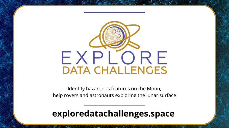 europlanetmedia's tweet photo. Help identify features on the Moon that might pose a hazard to rovers or astronauts exploring the surface with the 2022 #ExplorePlatform Lunar Data Challenge: https://t.co/Usno3mASLU #ExploreMoonData #H2020 https://t.co/xyCV7DJmhw