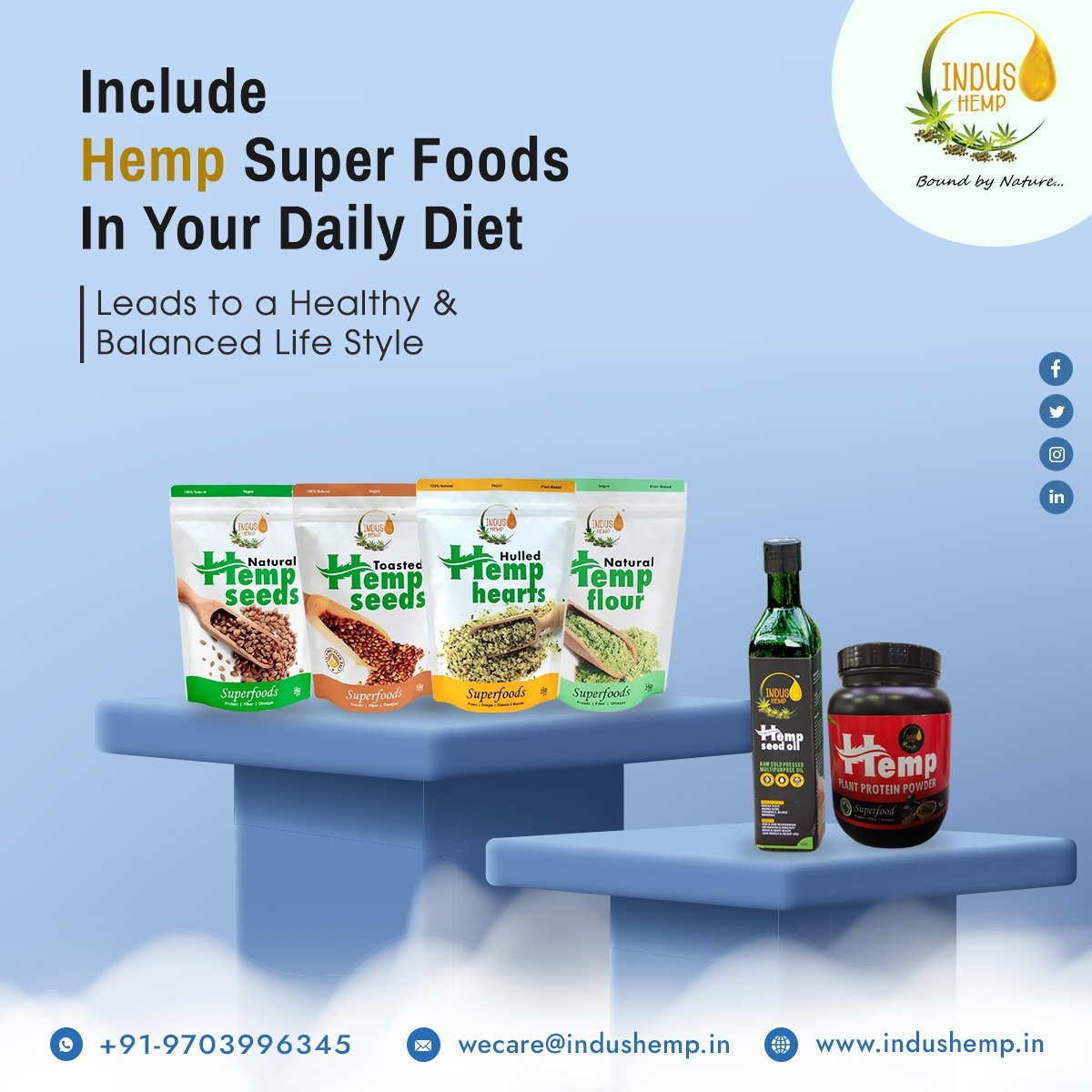 It is important to get ahead with #healthy choices. #IndusHemp will travel along with you to get you to the brim of maintaining #health with its most favorable #products. 👉 Show Now Today 🌐 indushemp.in ☎️+91 9703996345