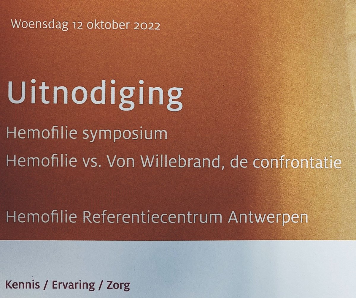 AntheFoubert's tweet photo. Attended an interesting symposium last night on the clinical indications, diagnosis and consequences of #hemophilia and #VWD.🩸Very nice event to raise awareness! 🤩 Well done, Hemofilie Referentiecentrum Antwerpen! #UZA #ZNA https://t.co/ZZs1vtIvo5