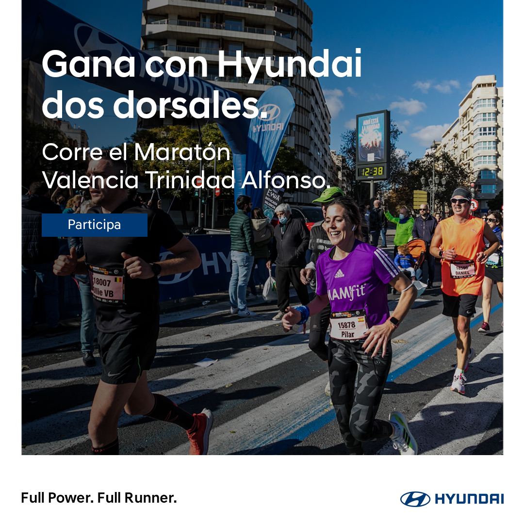 🏃🏻 ¡<a href="/HyundaiEsp/">Hyundai España</a> lo ha vuelto a hacer!

Participa en el sorteo y gana dos dorsales para el Maratón de Valencia <a href="/maratonvalencia/">Maratón Valencia</a>.

🙋🏻‍♀️🙋🏻 Instrucciones para participar ⤵️
hyundai.es/full-runner/so…

Practica el mejor #DeporteSeguro.