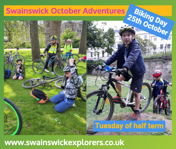 SwainswickExpl's tweet image. October Half Term Biking Day Tuesday 25th. Snap up the few remaining places. Find out more here youtube.com/watch?v=jYZm3Z… Book here  swainswickexplorers.co.uk/events mailchi.mp/swainswickexpl…