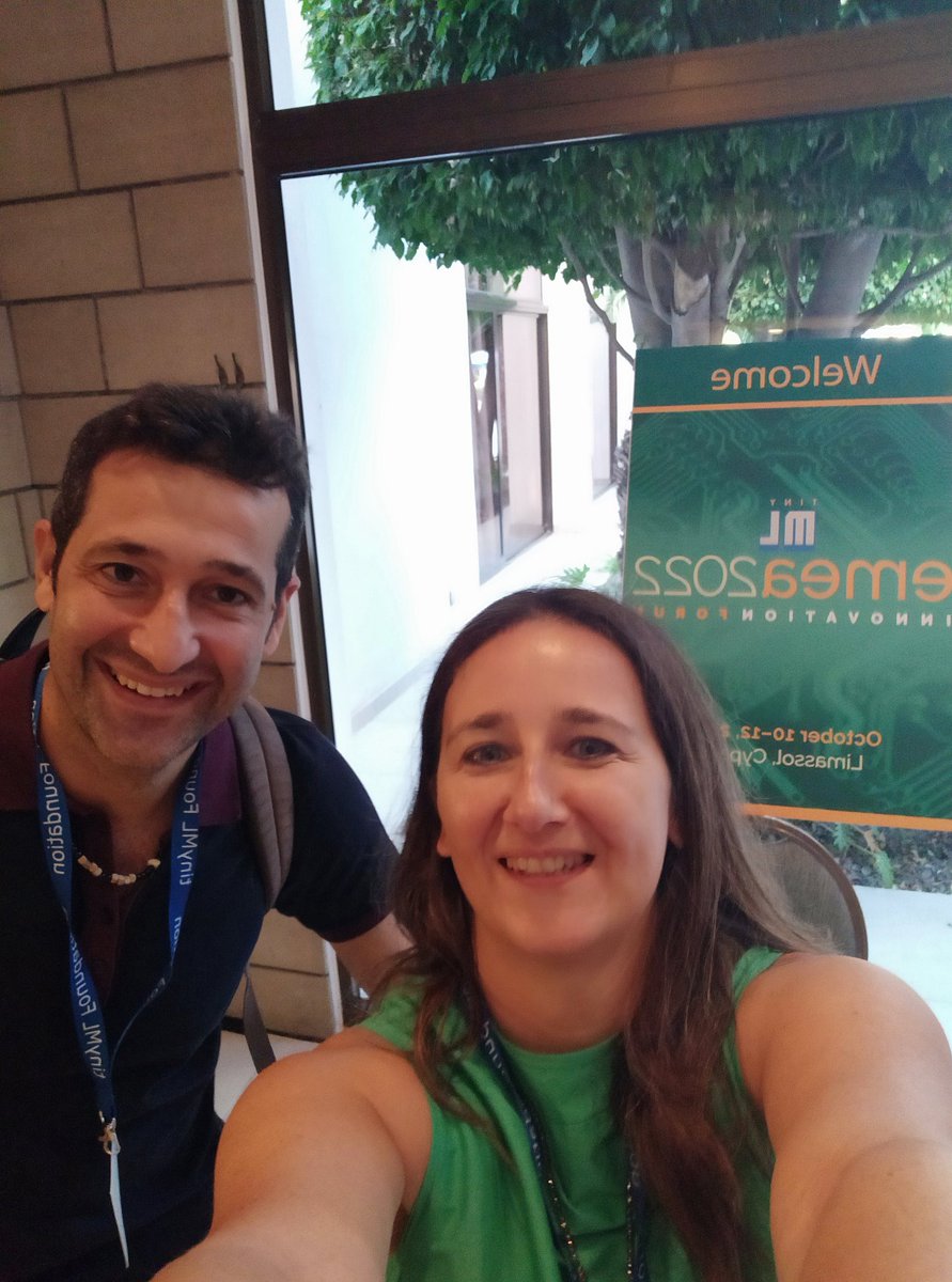 Meeting great colleagues that are also good friends at TinyML EMEA 2022 Innovation Forum <a href="/TinymlF/">tinyML Foundation</a> #TinyML <a href="/MicheleMagno5/">Michele Magno</a>