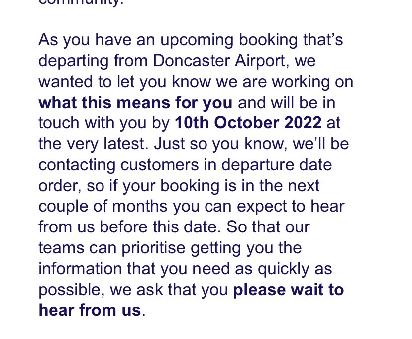 Franny_Pops's tweet photo. @TUIUK who do I contact for information on my holiday from the closed Doncaster airport? Your self-set deadline has passed and I am none the wiser what is happening. Ta https://t.co/PjcluwNMe1